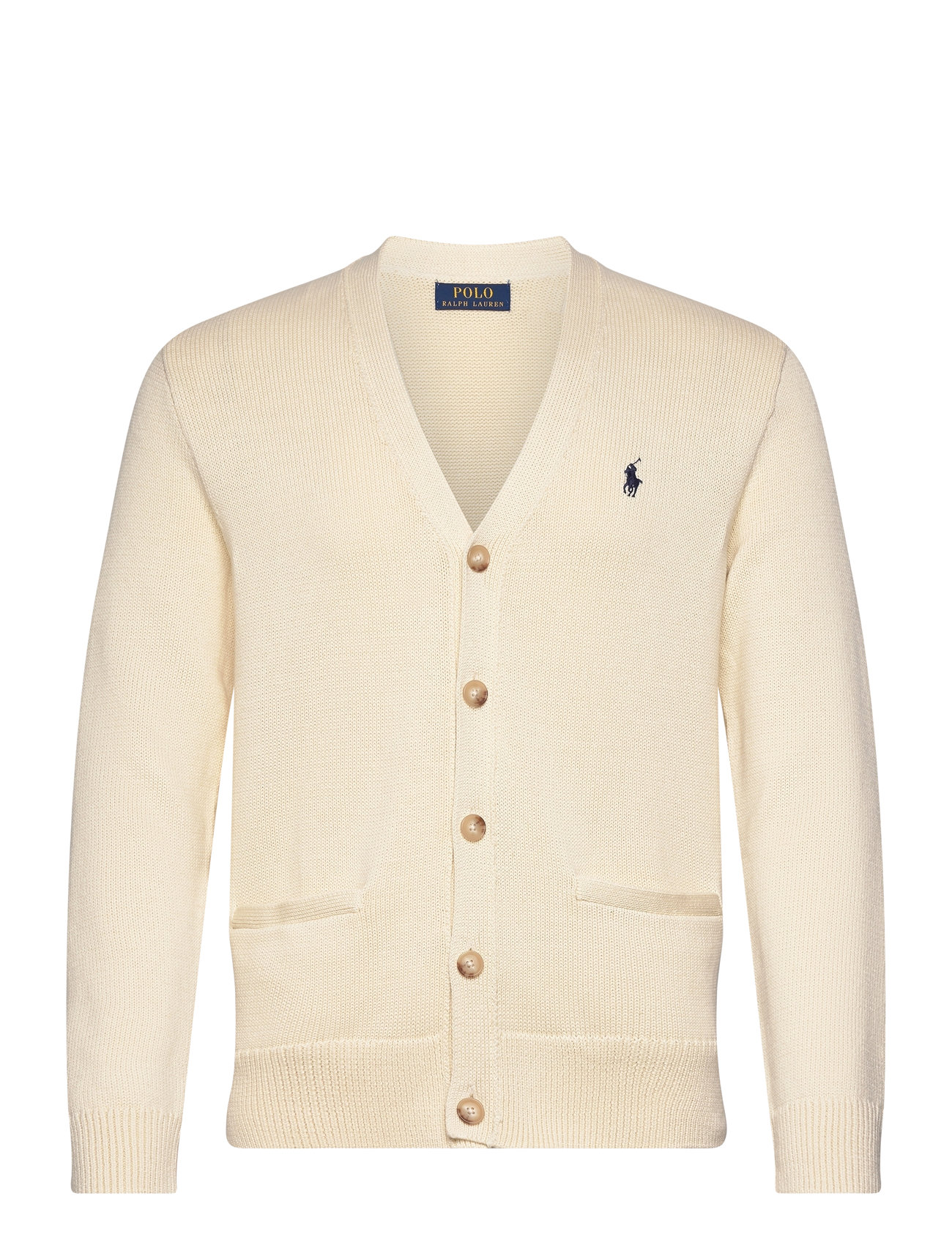 Polo Ralph Lauren Cotton V-Neck Cardigan Kräm