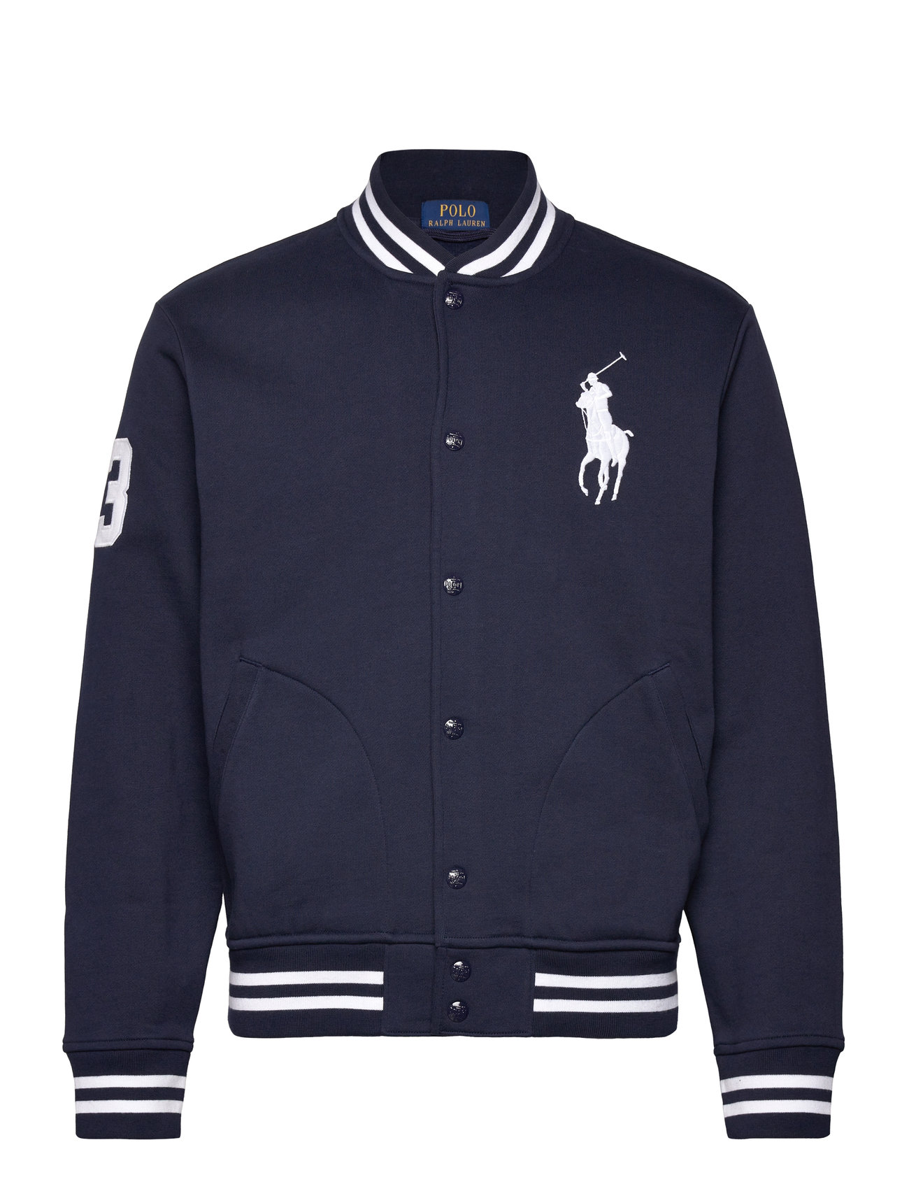 Polo Ralph Lauren Big Pony Fleece Baseball Jacket Marinblå