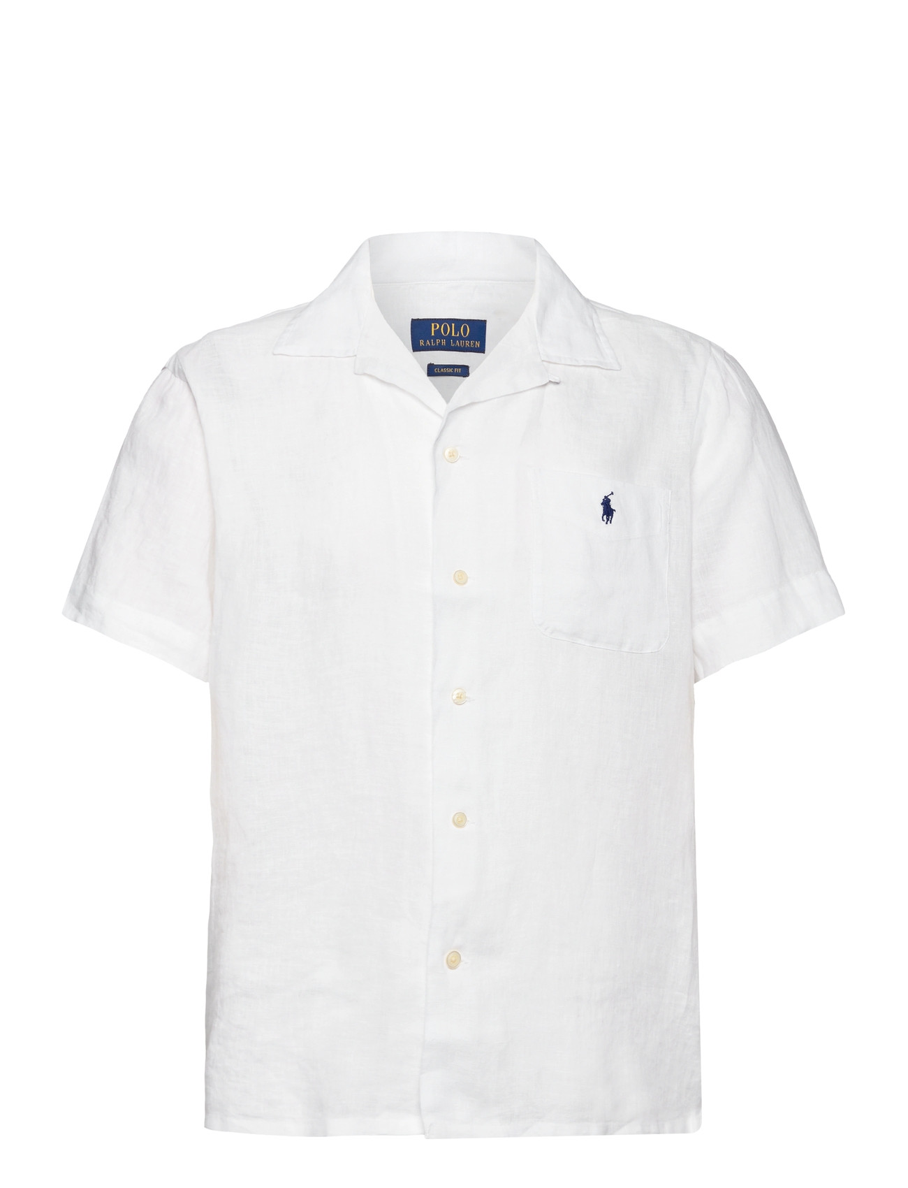 Polo Ralph Lauren Classic Fit Linen Camp Shirt, XXL, White, Skjorter > Kortærmede Shirts, Herre