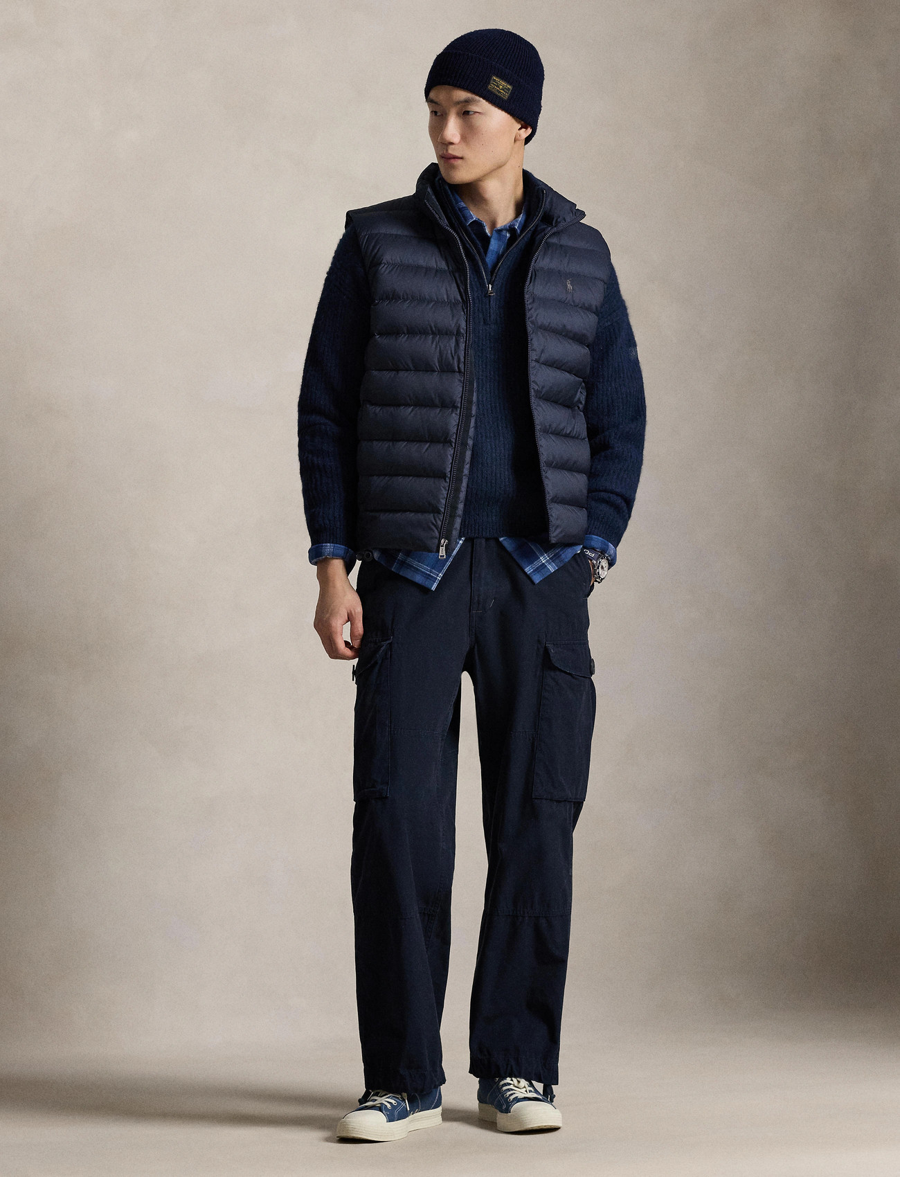 Polo Ralph Lauren The Colden Packable Matte Vest, XXL, Navy, Overtøj > Veste, Herre