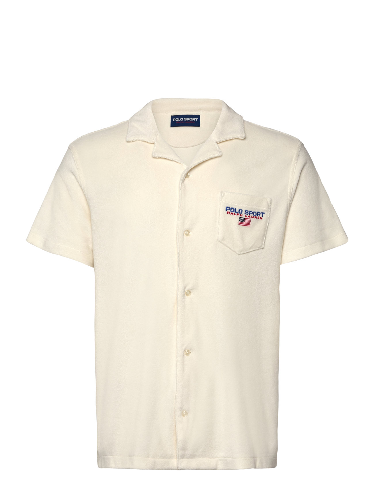POLO RALPH LAUREN Custom Slim Fit Polo Sport Camp Shirt Weiß - S - Herren