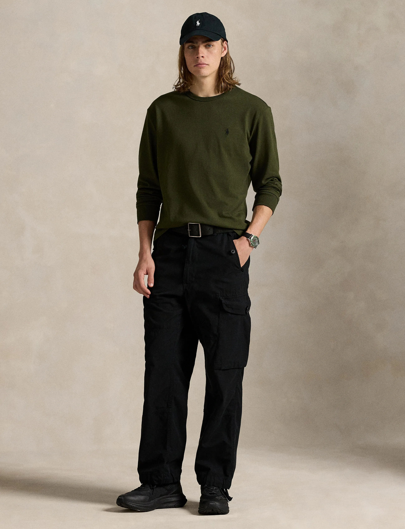 Polo Ralph Lauren Classic Fit Jersey Long-Sleeve T-Shirt, XS, Green, T-Shirts > Langærmede, Herre