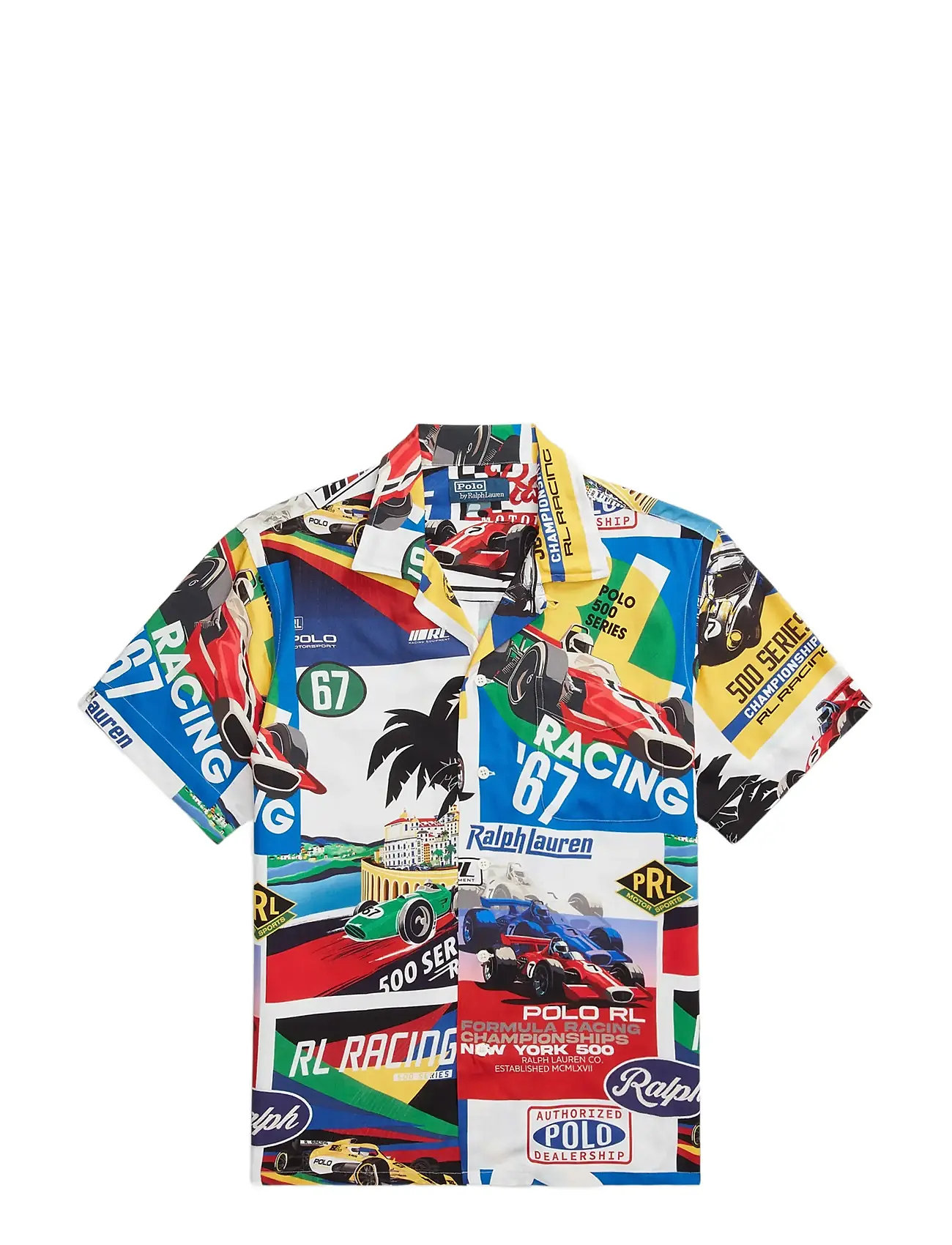 POLO RALPH LAUREN Klassisch Fit Racing-Print Camp Shirt Patterned - M - Herren