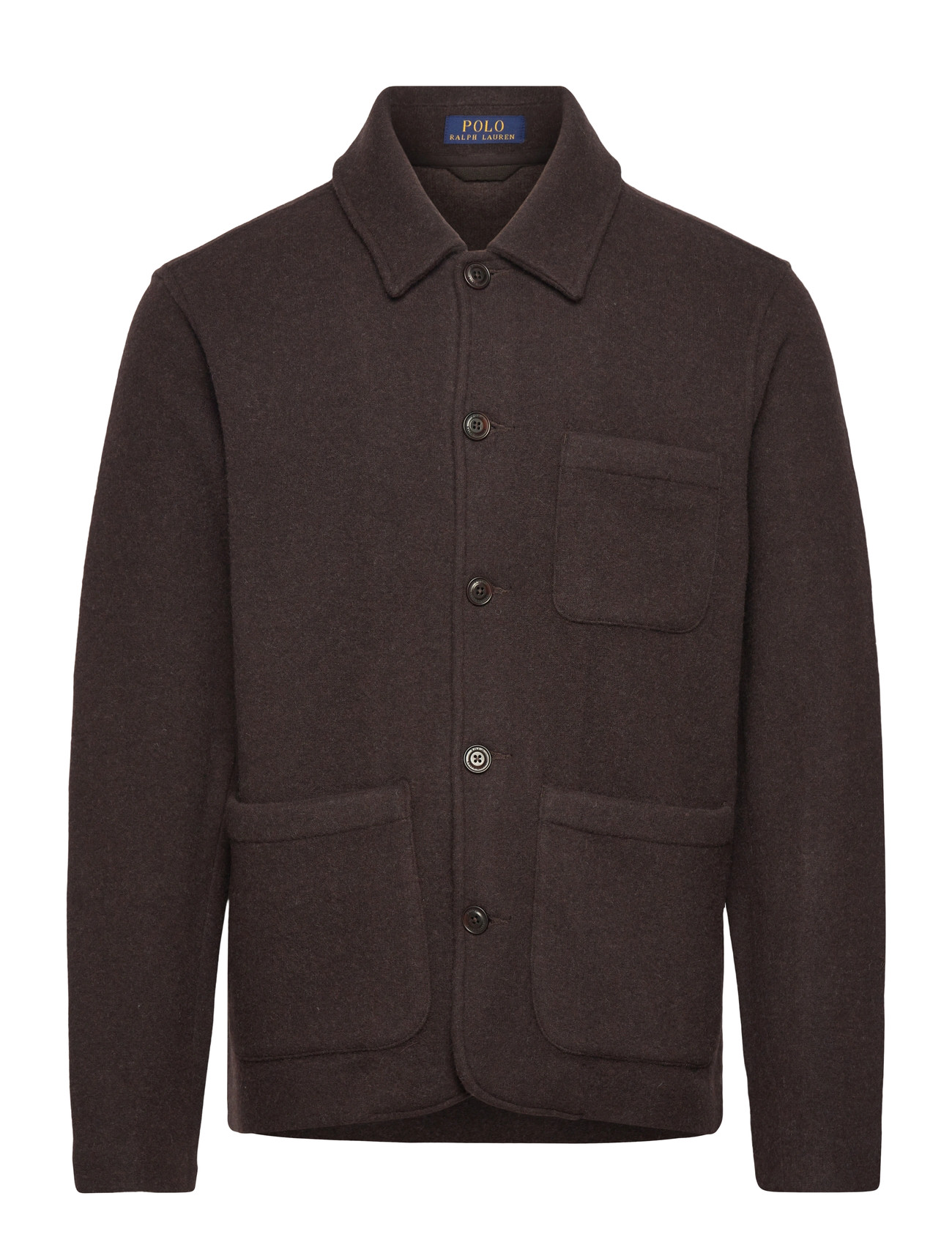 Polo Ralph Lauren Wool-Blend Utility Shirt Jacket, M, Brown, Jakker > Uldjakker, Herre
