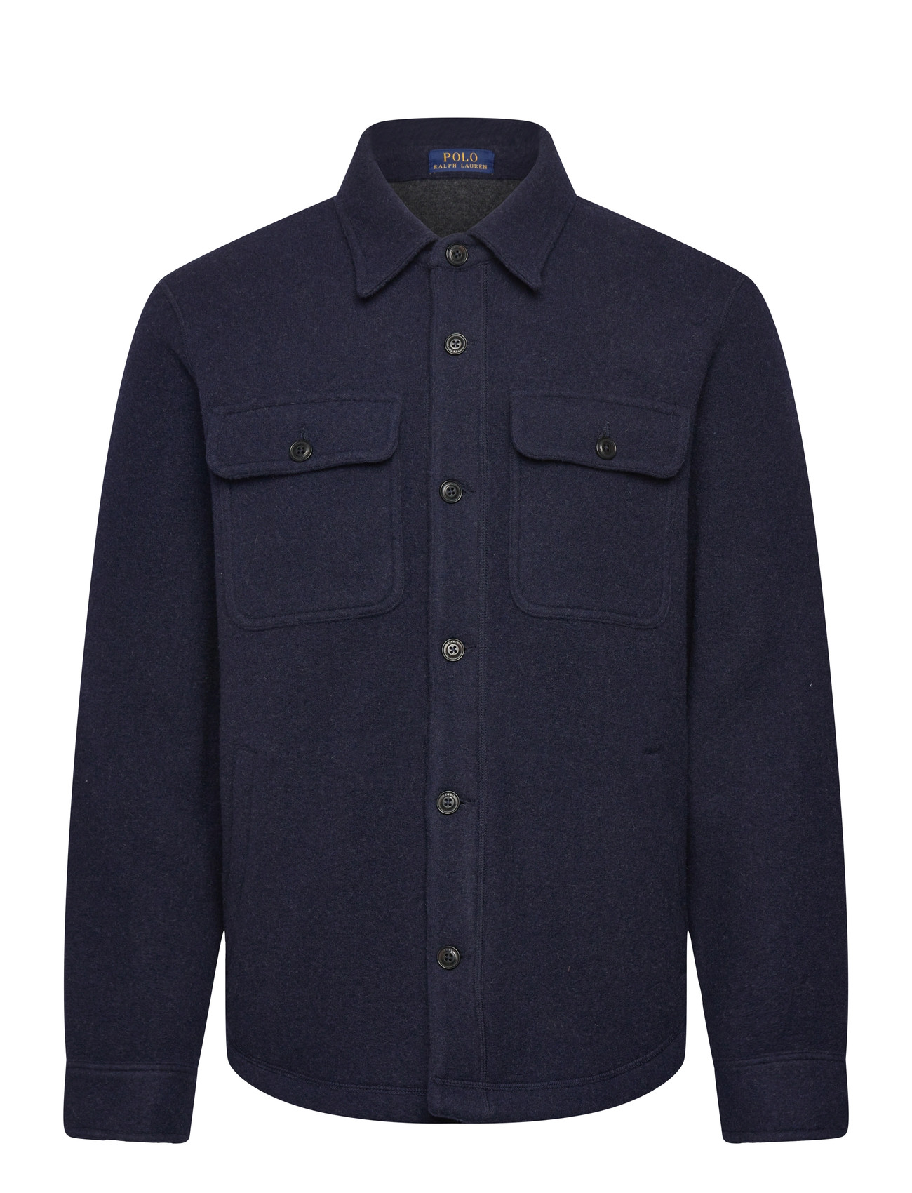 Polo Ralph Lauren Double-Faced Wool-Blend Shirt Jacket, XL, Navy, Overdele > Overtrøjer, Herre