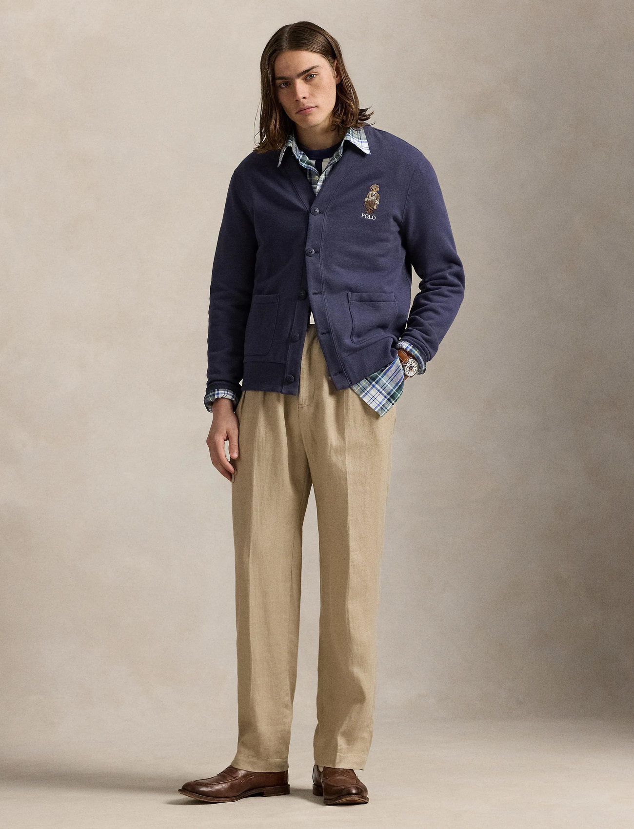 Polo Ralph Lauren Polo Bear Fleece Cardigan, S, Navy, Strik > Cardigans, Herre