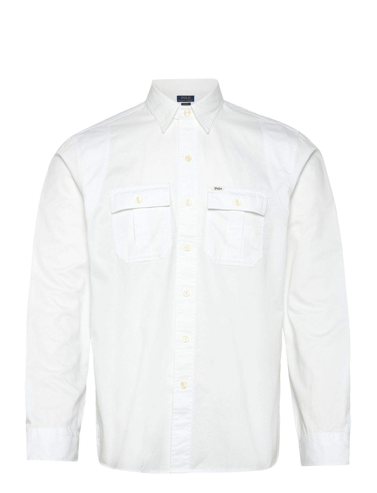 Polo Ralph Lauren Classic Fit Sateen Workshirt, XL, White, Skjorter > Afslappet Shirts, Herre