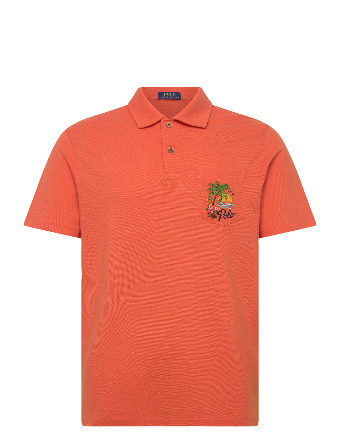 Polo Ralph Lauren Standard Fit Mesh Graphic Polo Shirt, L, Orange, Poloer > Kortærmede, Herre