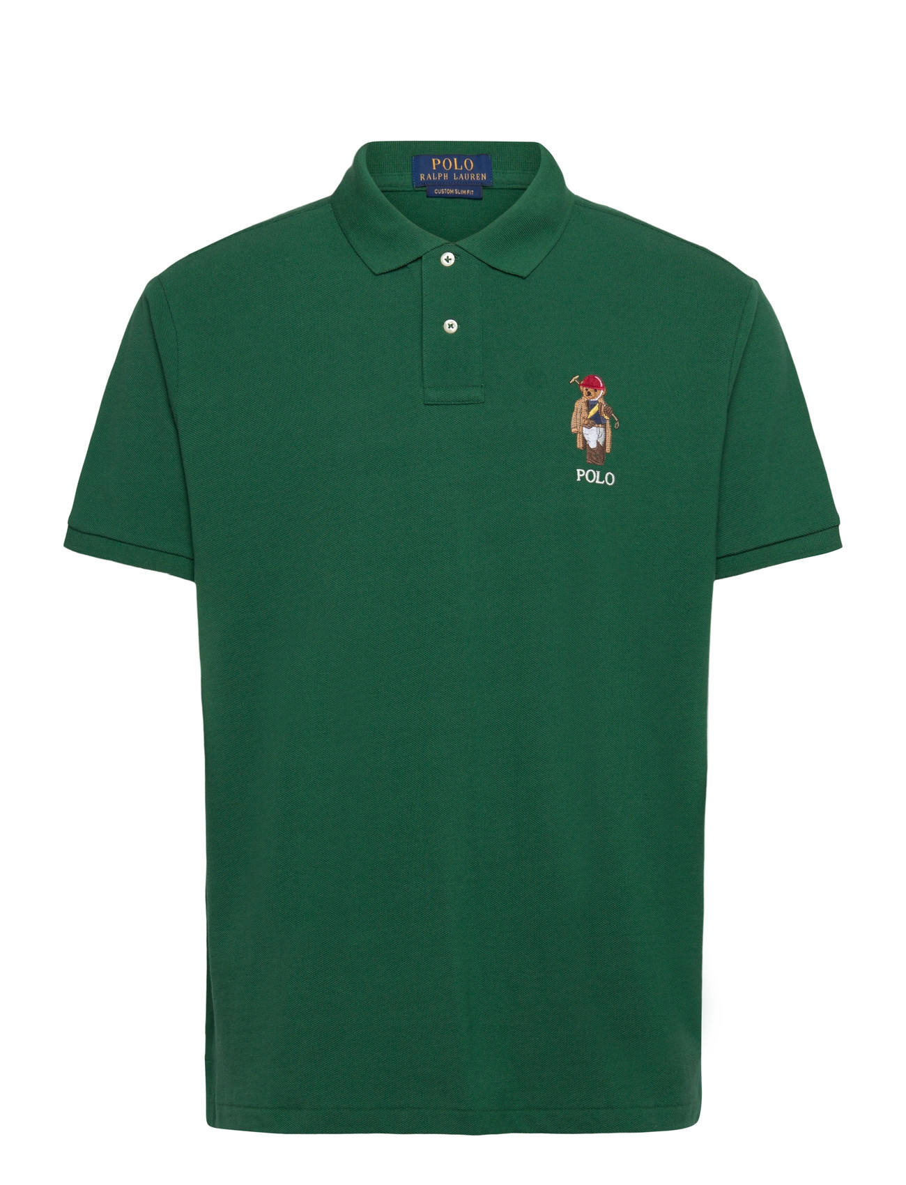 Polo Ralph Lauren Custom Slim Fit Polo Bear Mesh Polo, M, Green, Poloer > Kortærmede, Herre
