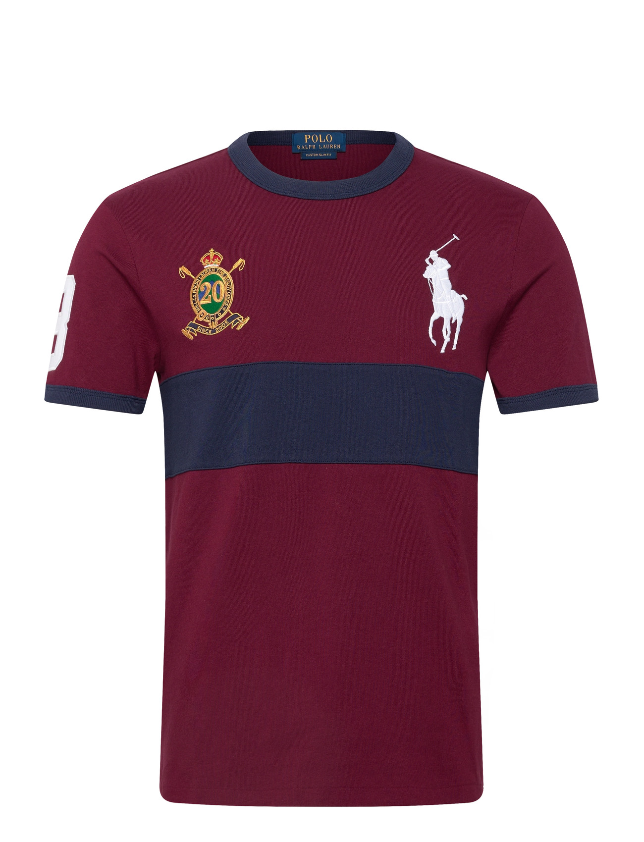 POLO RALPH LAUREN Custom Slim Fit 20Th Anniversary T-Shirt Burgundy - XXL - Herren