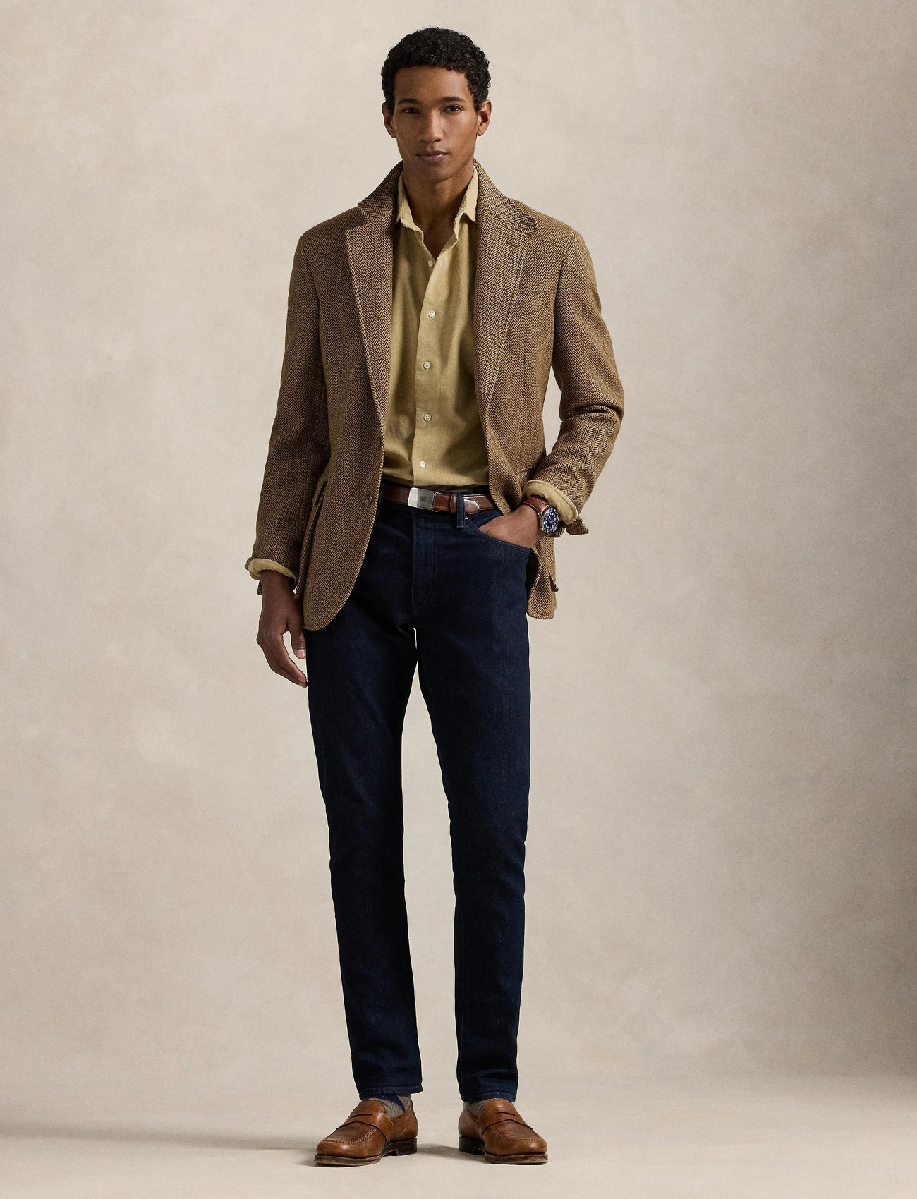 Polo Ralph Lauren Slim Fit Corduroy Shirt, S, Beige, Shirts > Corduroy Shirts, Herre