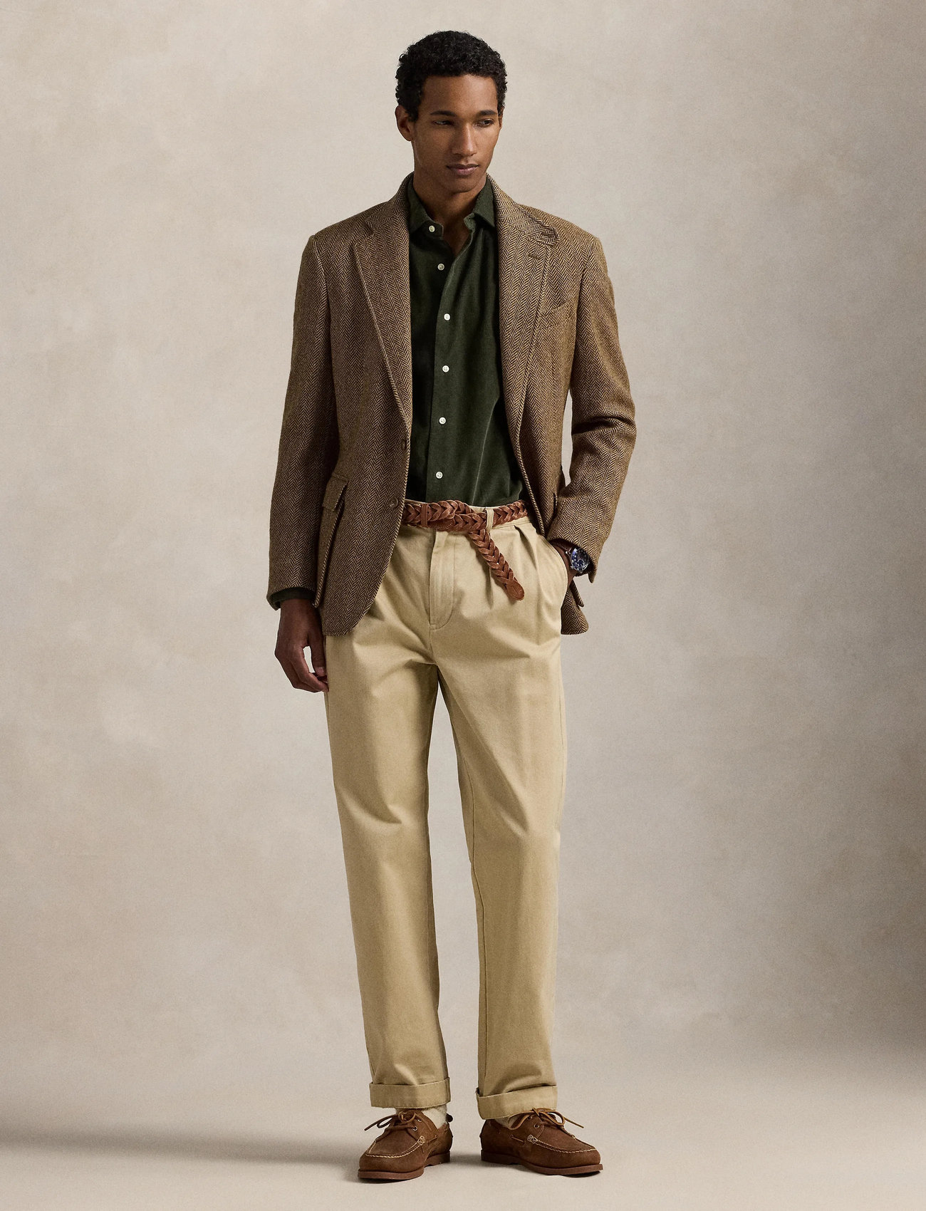 Polo Ralph Lauren Custom Fit Corduroy Shirt, XS, Khaki green, Skjorter > Afslappet Shirts, Herre