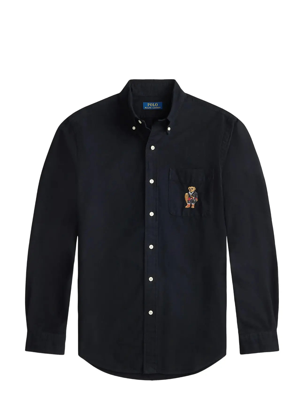 POLO RALPH LAUREN Custom Fit Polo Bear Oxford Shirt Schwarz - S - Herren