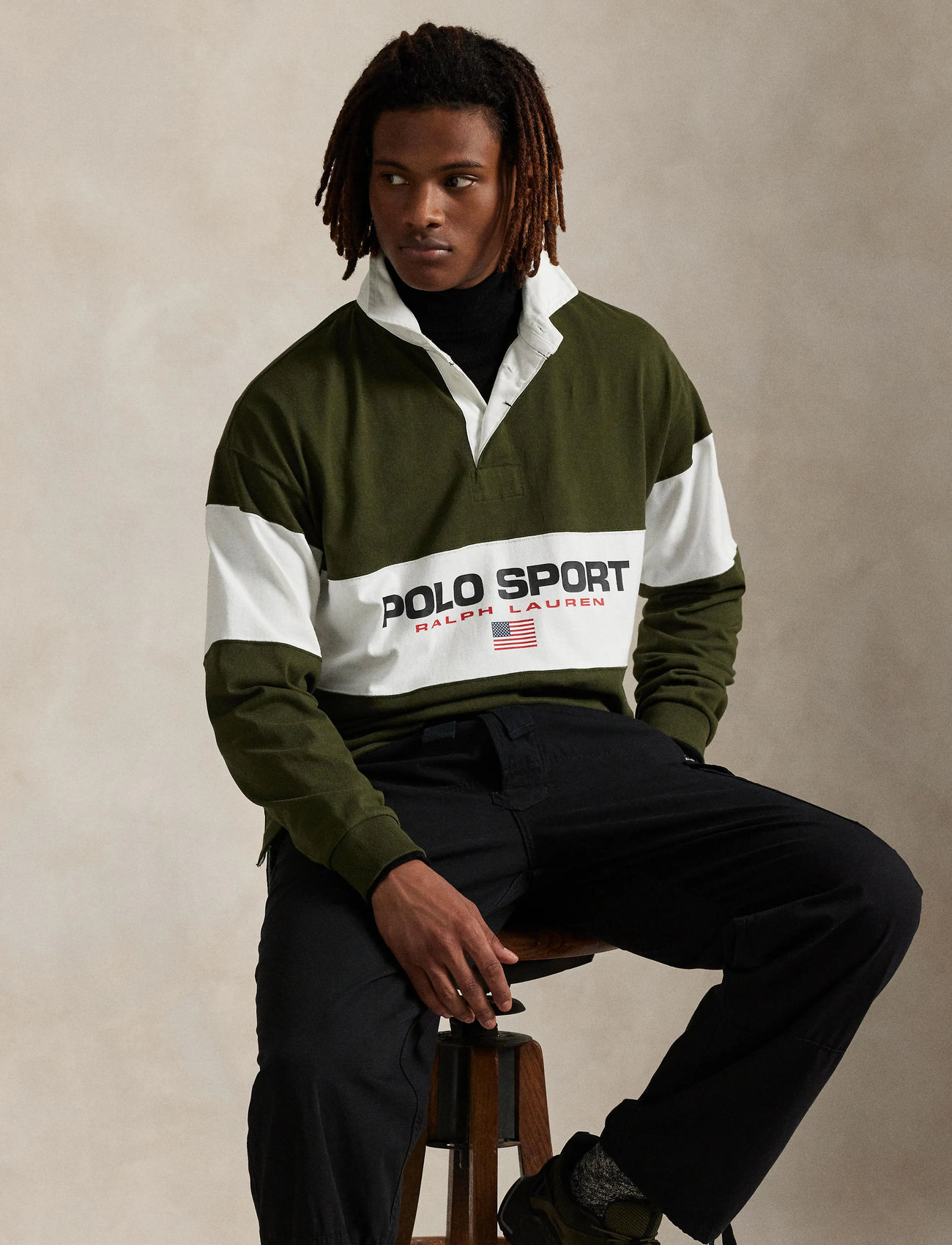 Polo Ralph Lauren Big Fit Polo Sport Rugby Shirt, XXL, Green, Poloer > Langærmede, Herre