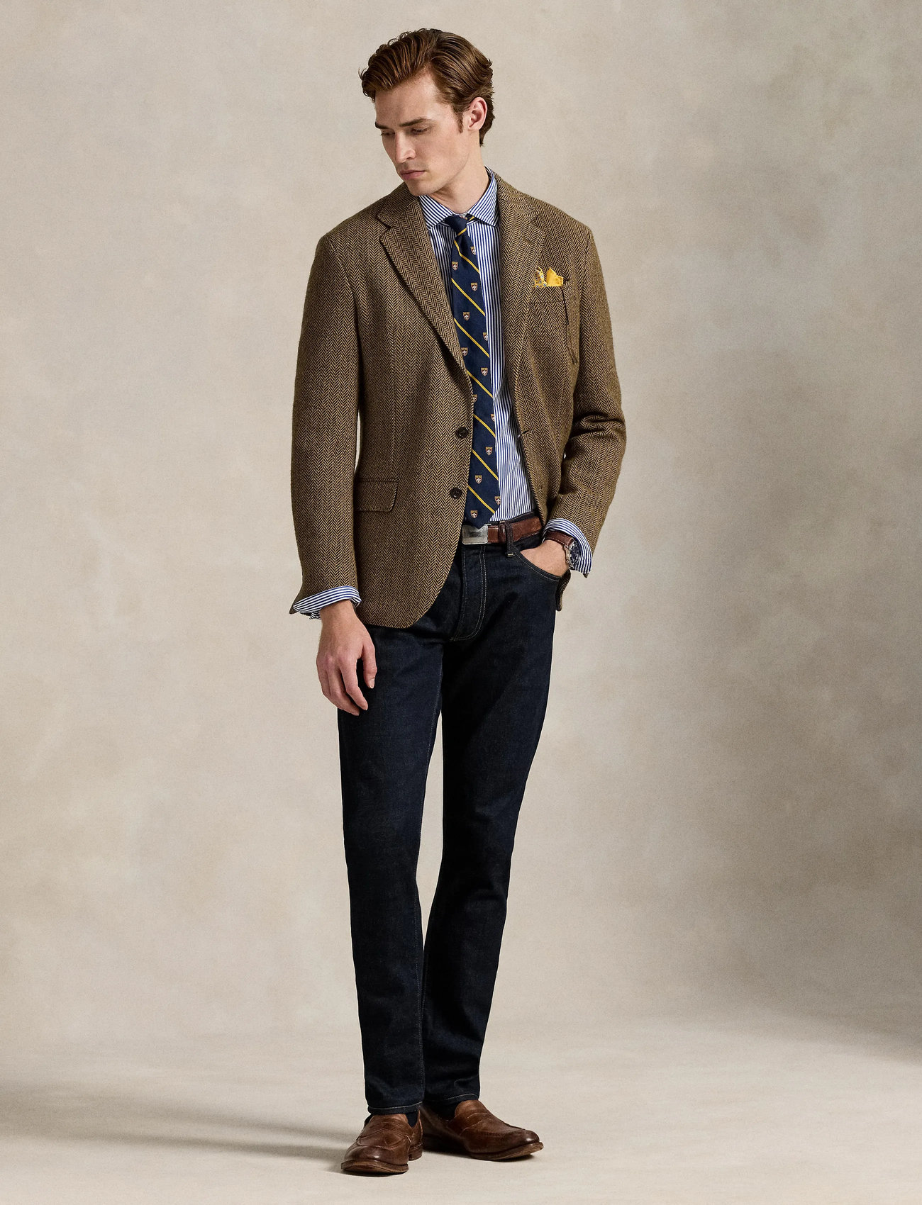 Polo Ralph Lauren Custom Fit Striped Poplin Shirt, S, Blue, Shirts > Pattern Shirts, Herre