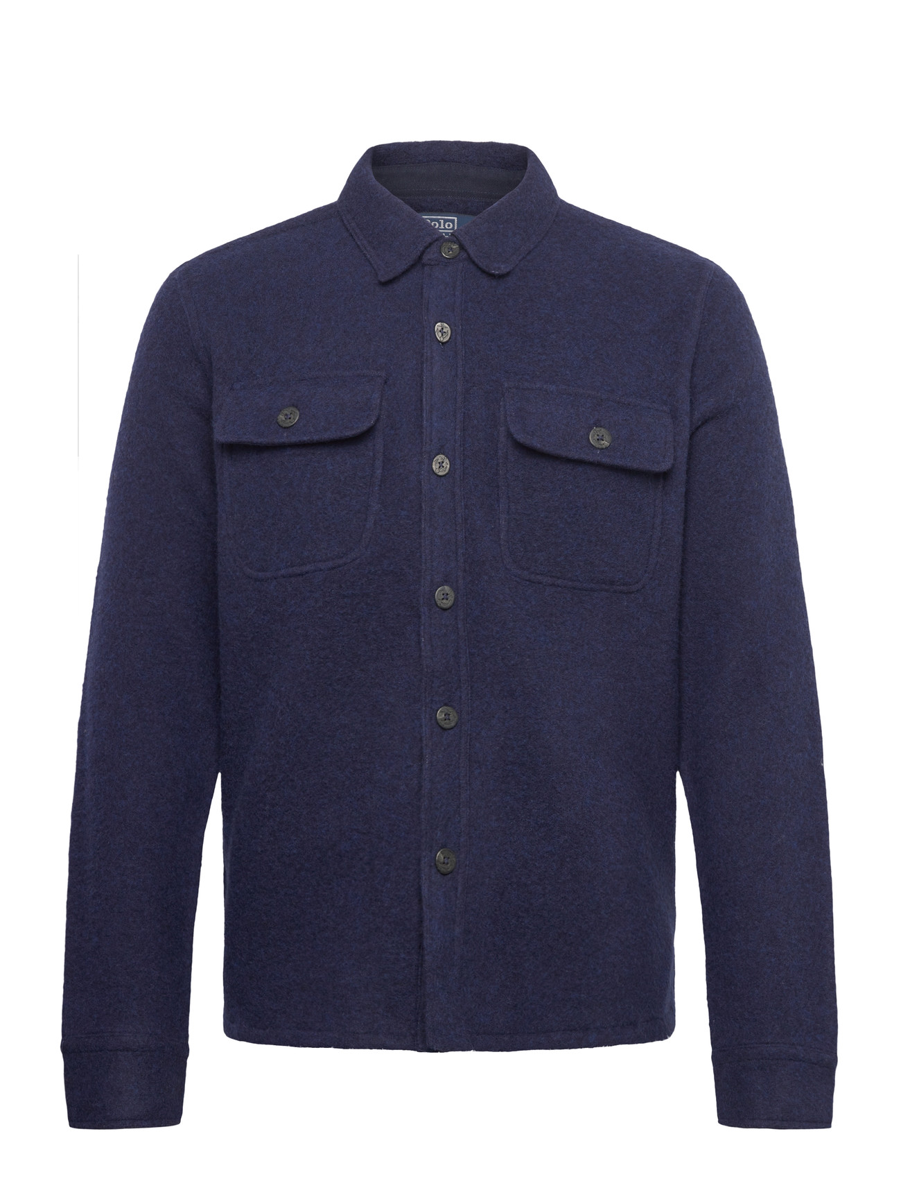 Polo Ralph Lauren Felted Wool-Blend Overshirt, L, Navy, Designere > Overshirts, Herre