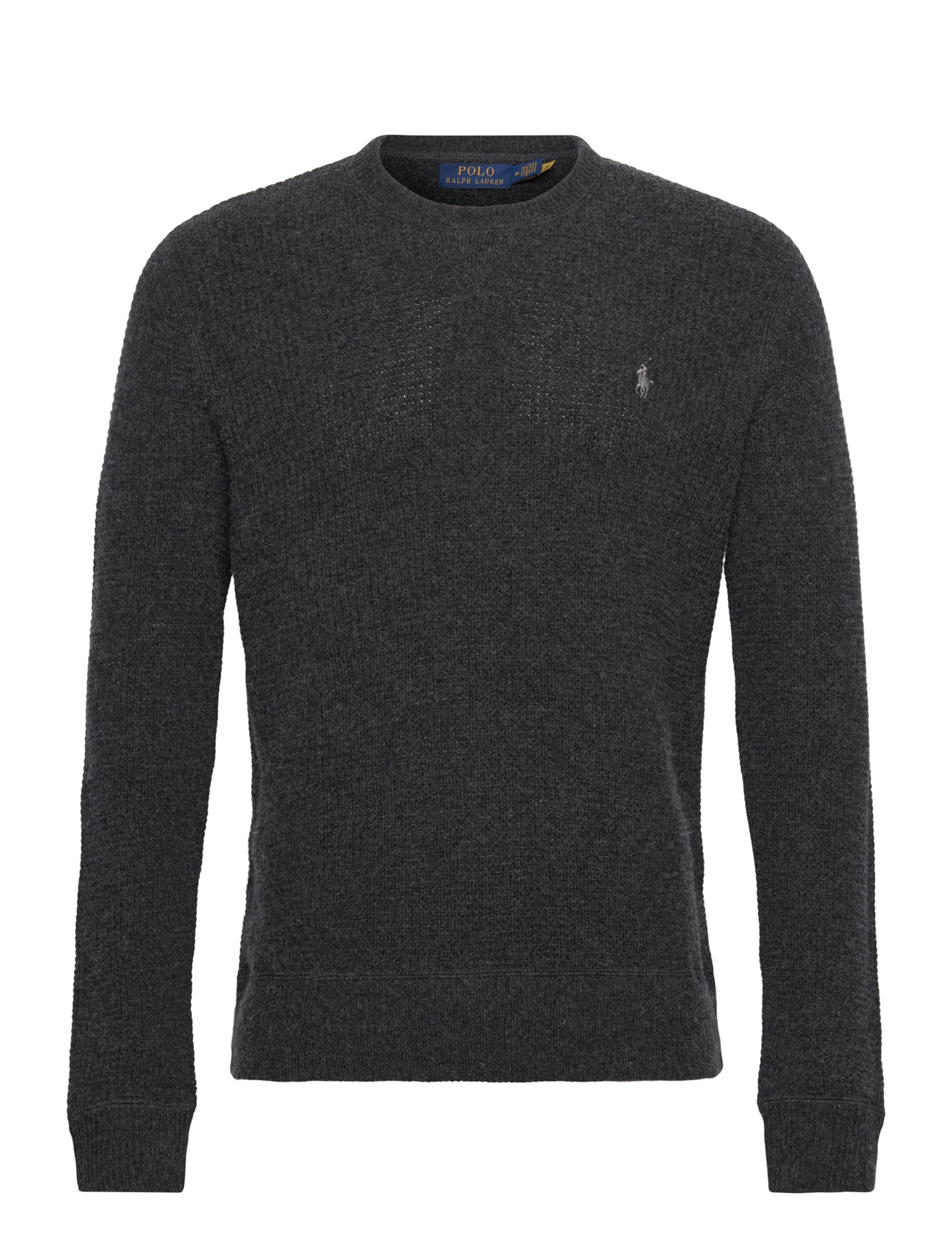 Polo Ralph Lauren Waffle-Knit Wool-Cotton Sweater, XXL, Grey, Strik > Runde Halse, Herre