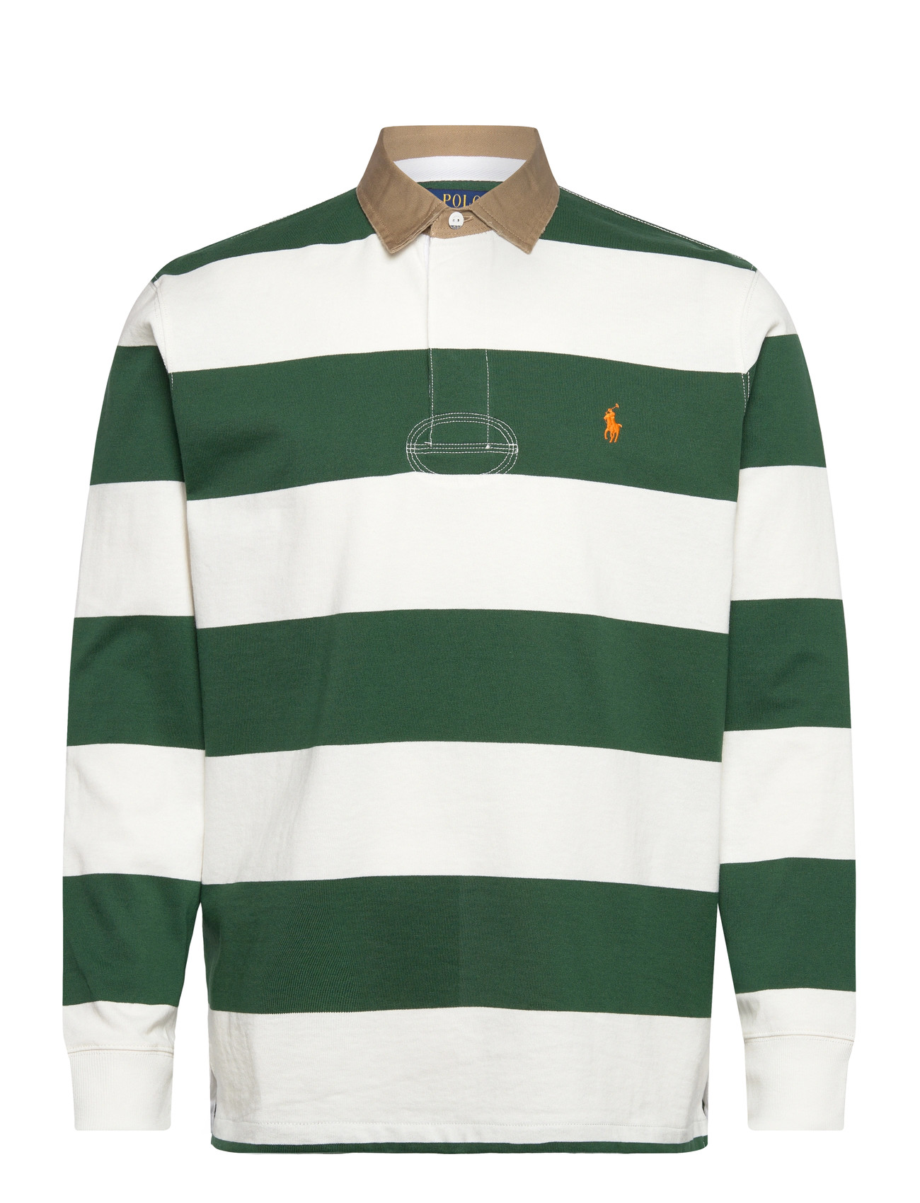 Polo Ralph Lauren Classic Fit Khaki-Collar Rugby Shirt, S, Green, Poloer > Langærmede, Herre