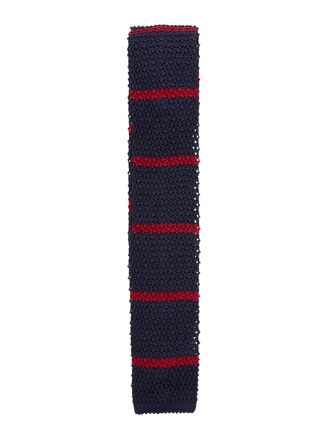 Polo Ralph Lauren Striped Knit Silk Tie, One Size, Navy, Tilbehør > Slips, Herre