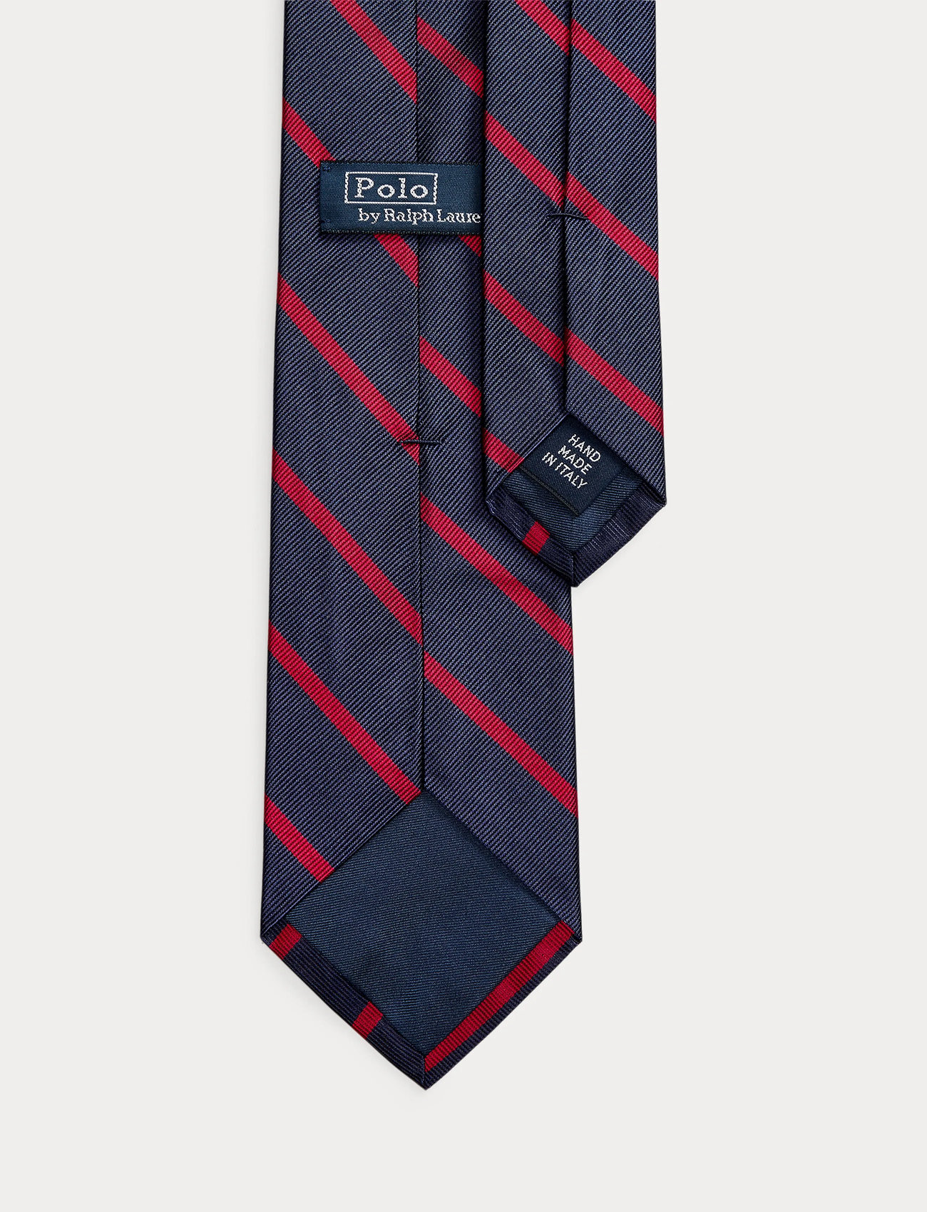 Polo Ralph Lauren Striped Silk Repp Tie, One Size, Navy, Tilbehør > Slips, Herre