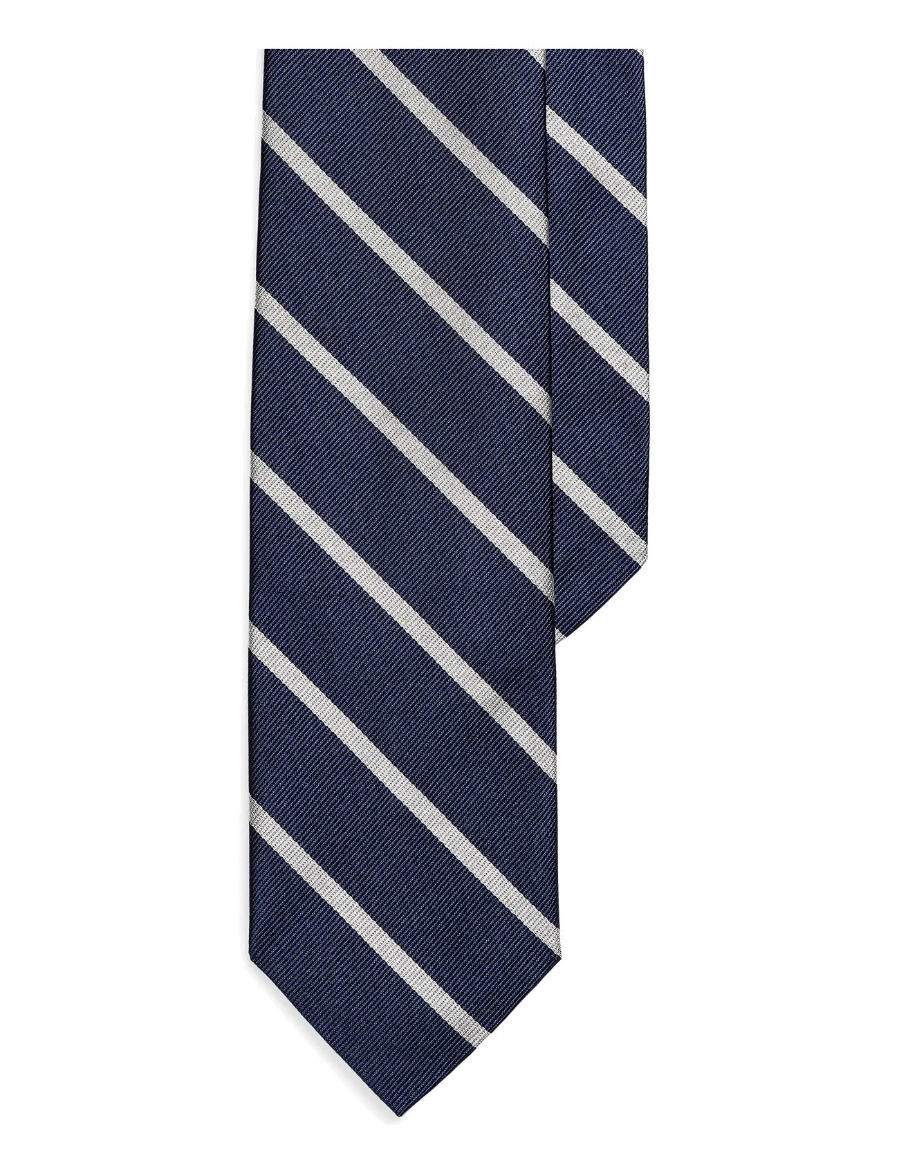 Polo Ralph Lauren Striped Silk Repp Tie, One Size, Navy, Tilbehør > Slips, Herre