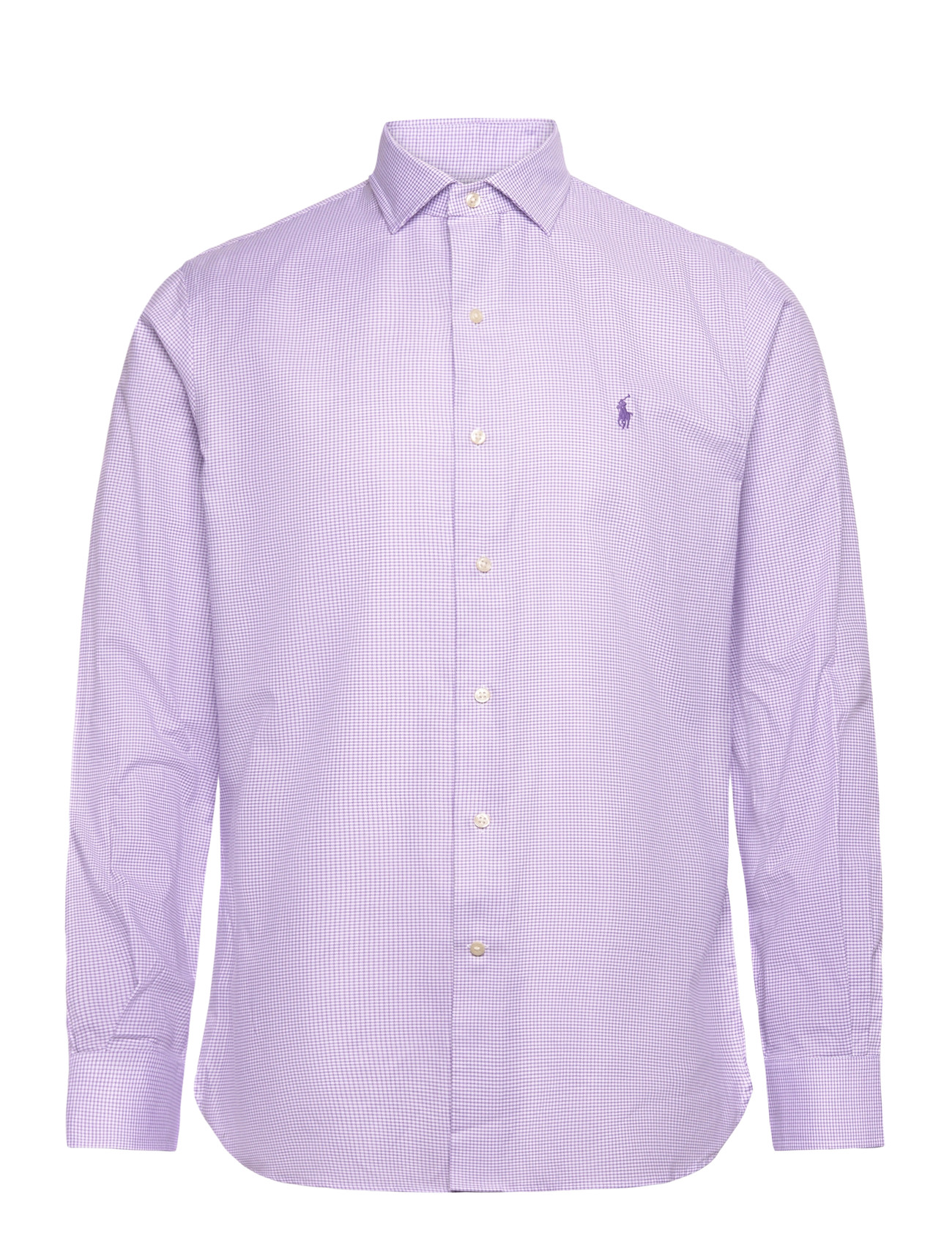 Polo Ralph Lauren Custom Fit Textured Shirt, 15, Purple, Skjorter > Afslappet Shirts, Herre