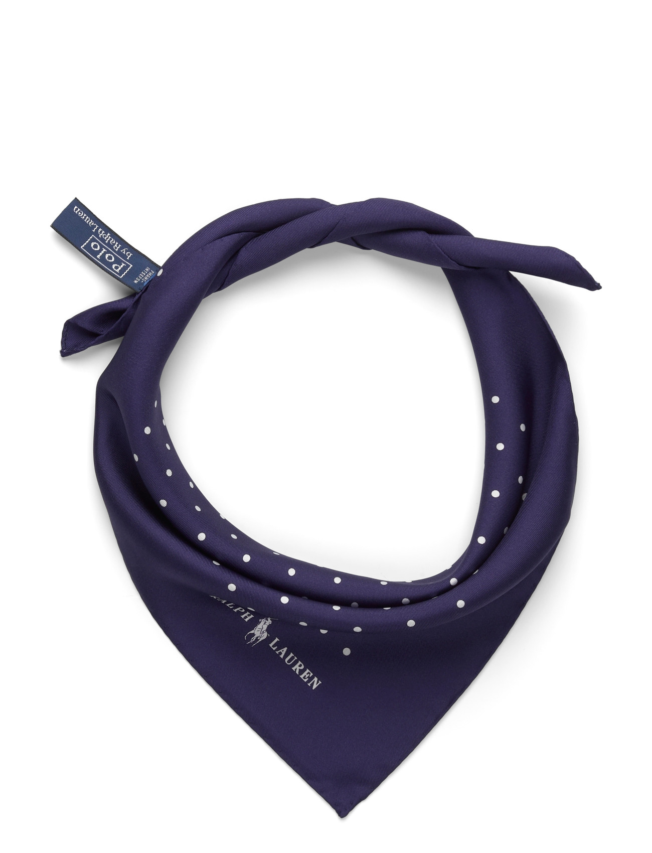 Polo Ralph Lauren Polka-Dot Silk Twill Bandanna, One Size, Navy, Tørklæder > Letvægtstørklæder, Herre