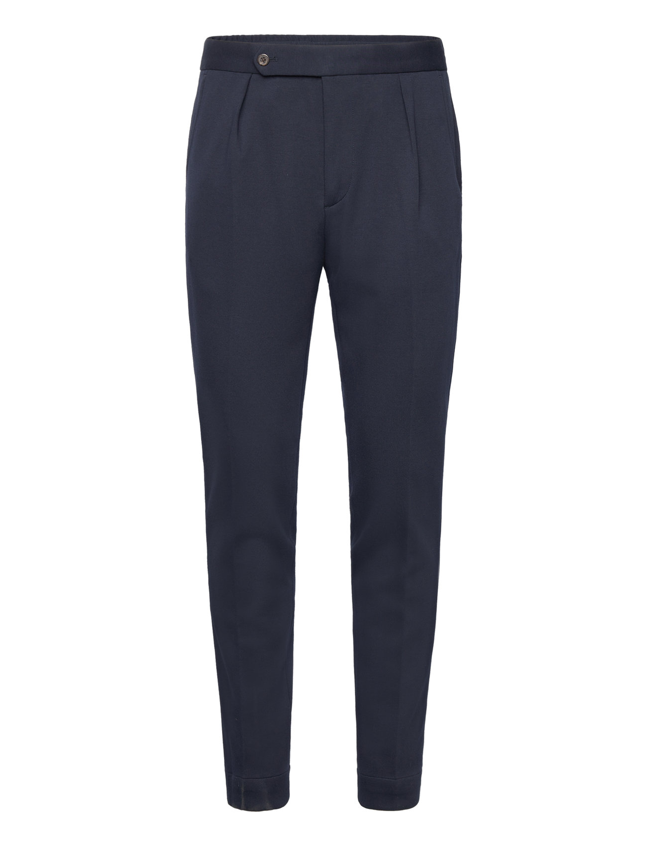 Buy Men Navy Comfort Fit Solid Pleated Formal Trousers Online - 163462 |  Louis Philippe
