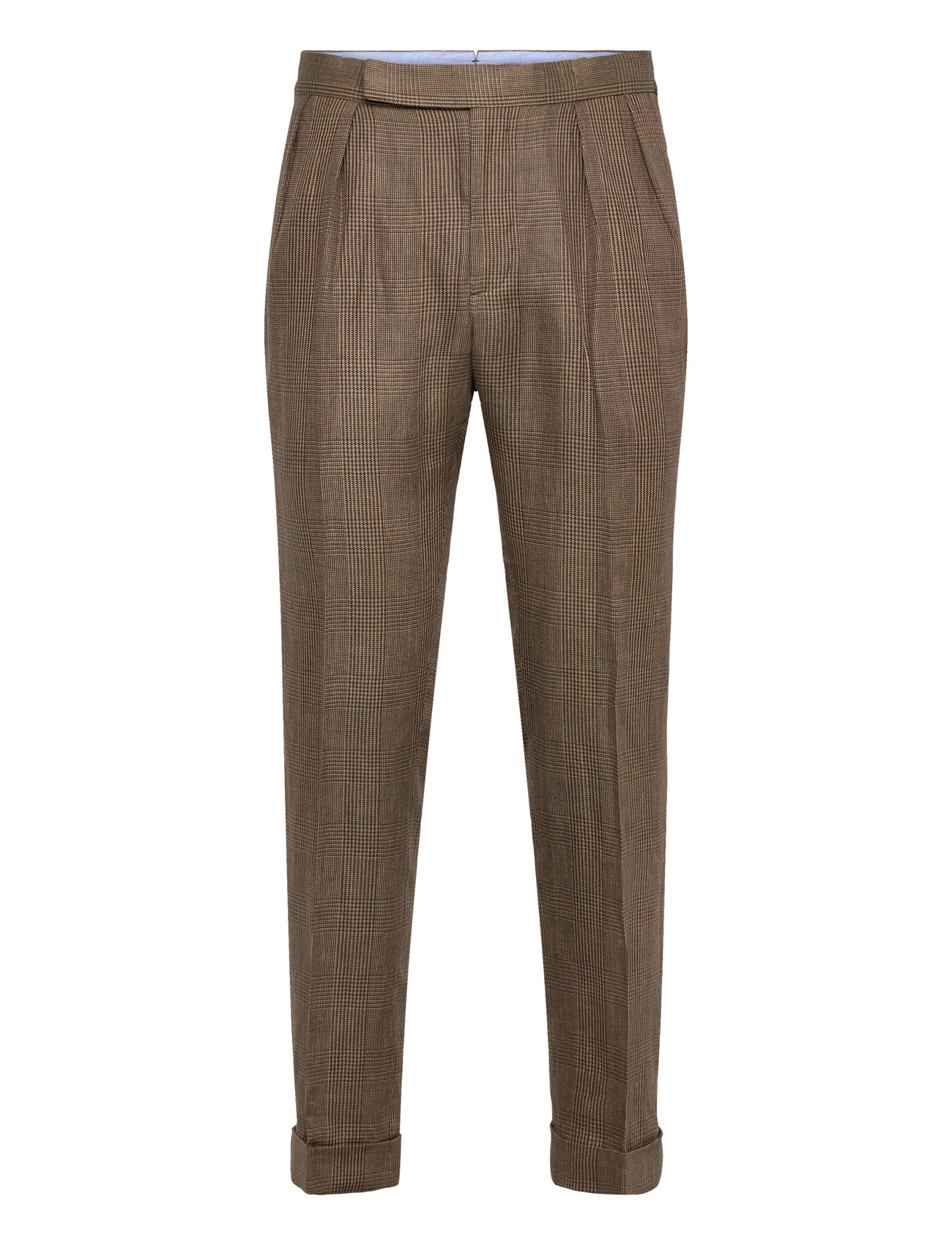 Polo Ralph Lauren Glen Plaid Twill Suit Trouser, 32 x 32, Brown, Bukser > Formelle Bukser, Herre