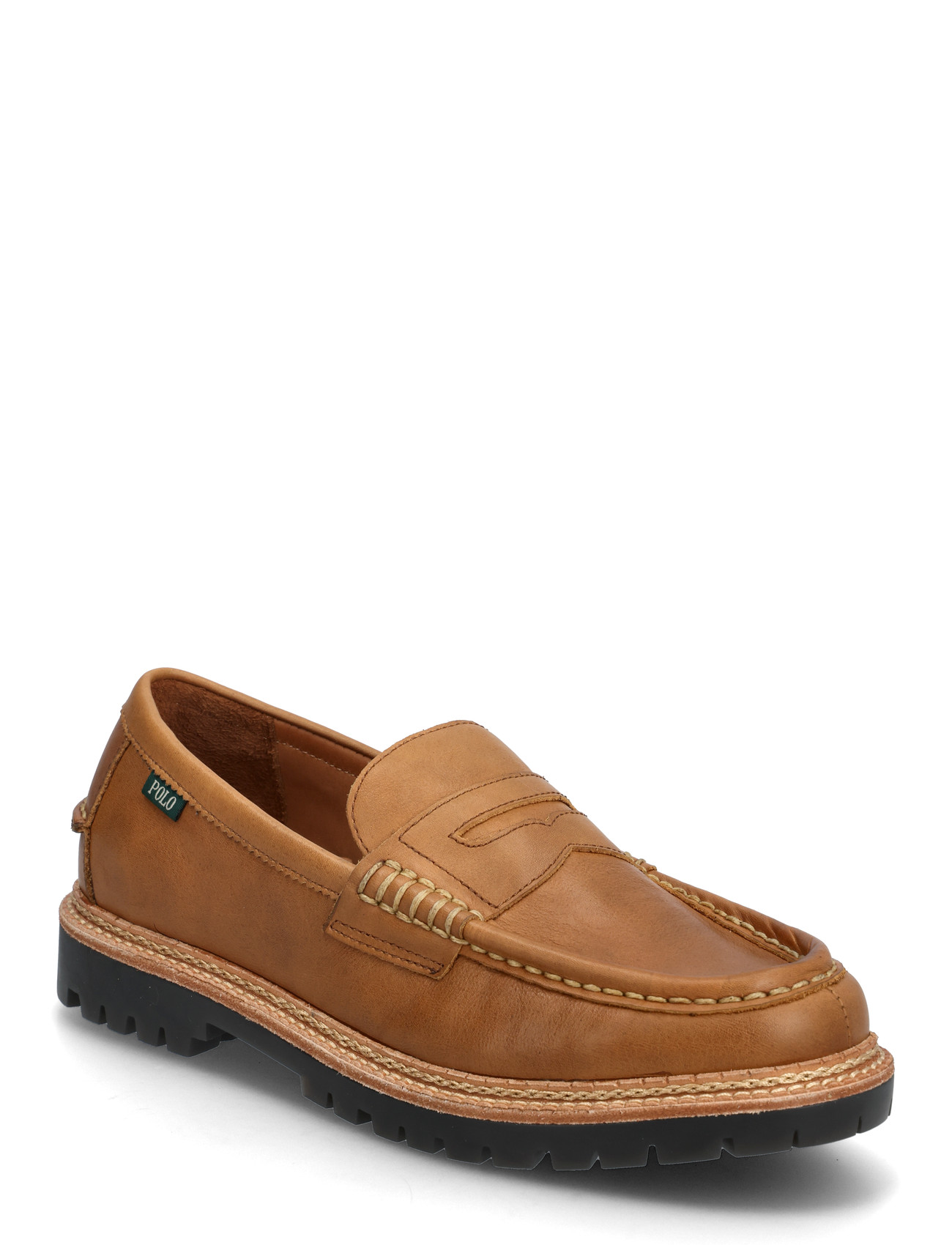 Polo Ralph Lauren Jett Lug-Sole Leather Penny Loafer, 42, Brown, Sko > Hyttesko, Herre