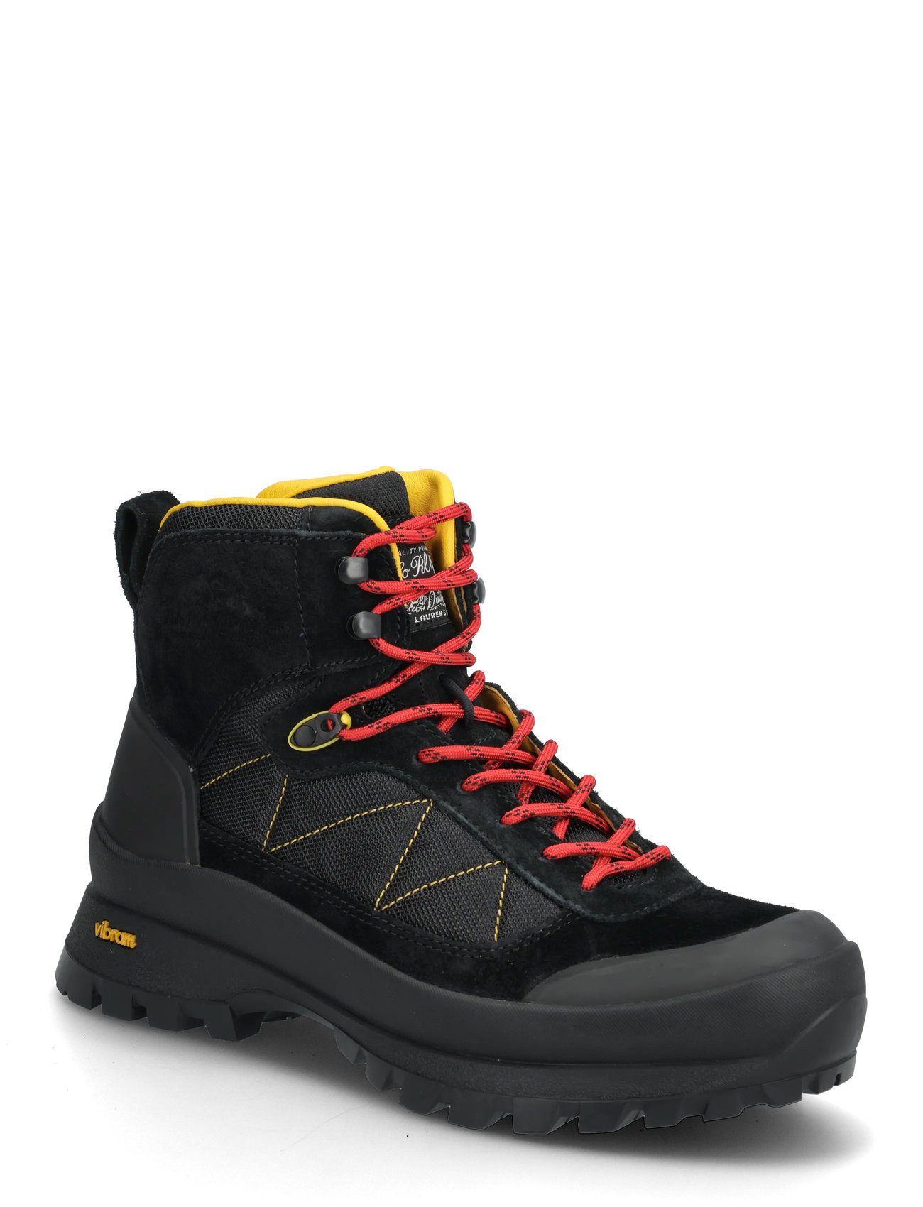 POLO RALPH LAUREN Logan Wildleder-Paneled Trail Stiefel Schwarz - 41 - Herren