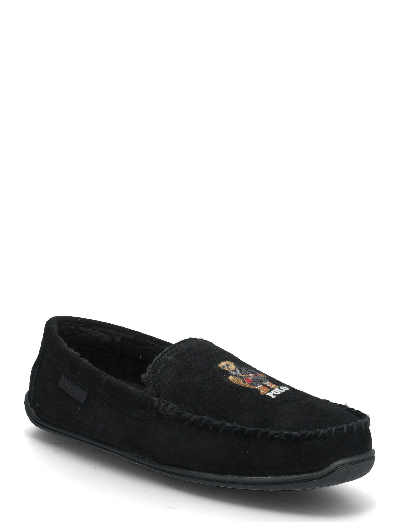 POLO RALPH LAUREN Brenan Polo Bear Wildleder Slipper Schwarz - 41 - Herren