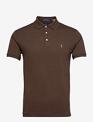 Slim Fit Soft-Touch Polo Shirt - NUTMEG BROWN HEAT