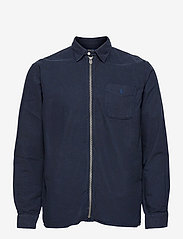 Garment-Dyed Oxford Overshirt - RL NAVY
