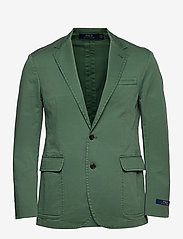 polo and suit jacket