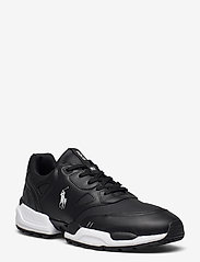 Jogger Leather-Paneled Sneaker - BLACK