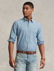 POLO RALPH LAUREN Slim-Fit Washed Cotton-Chambray Shirt for Men
