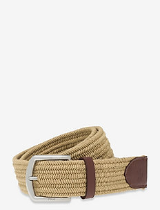 Stretch Waxed Cotton Belt - braided belts - timber brown