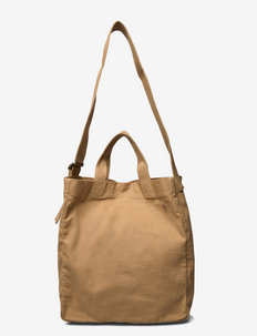Canvas Shopper Tote - carry bags - lux tan