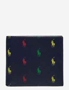 Allover Pony Leather Wallet - portemonnees - navy/multi