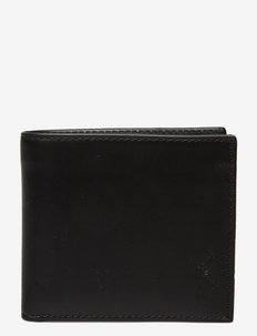 Signature Pony Leather Wallet - portemonnees - black/white