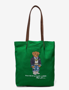 Polo Bear Twill Shopper Tote - carry bags - green