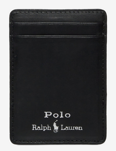 Nappa Leather Magnetic Card Case - karšu maki - black