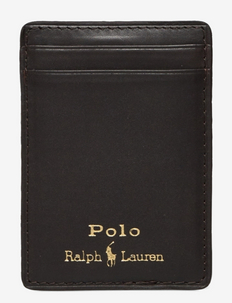 Nappa Leather Magnetic Card Case - karšu maki - brown