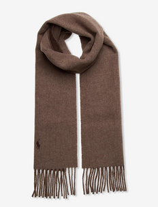 Reversible Wool-Blend Scarf - wintersjalen - nutmeg/brown