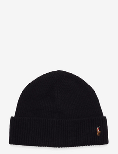 MERINO WOOL-SIG MERINO CUFF HAT - adītas cepures - polo black
