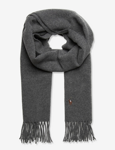 WOOL-SIG ITL WOOL SCARF - winter scarves - fawn grey hthr