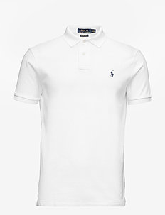 Custom Slim Fit Mesh Polo Shirt - kurzärmelig - white