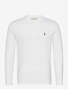 Slub Jersey Henley Shirt - laisvalaikio marškinėliai - white