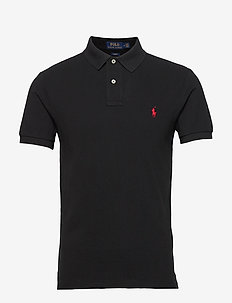 Slim Fit Mesh Polo Shirt - kortærmede poloer - polo black/c3870